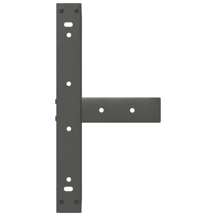 Soffbordsben T-formade 2 st antracit 50x25x(30-31) cm stål