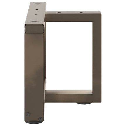Soffbordsben T-formade 2 st svarta 50x25x(30-31) cm stål