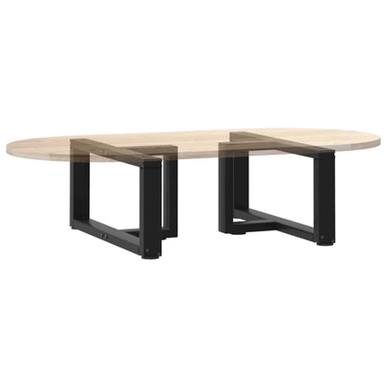 Soffbordsben T-formade 2 st svarta 60x25x(30-31) cm stål
