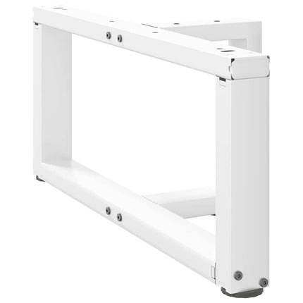Soffbordsben T-formade 2 st vita 60x25x(30-31) cm stål