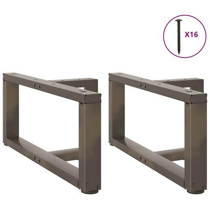 Soffbordsben T-formade 2 st svarta 60x25x(30-31) cm stål