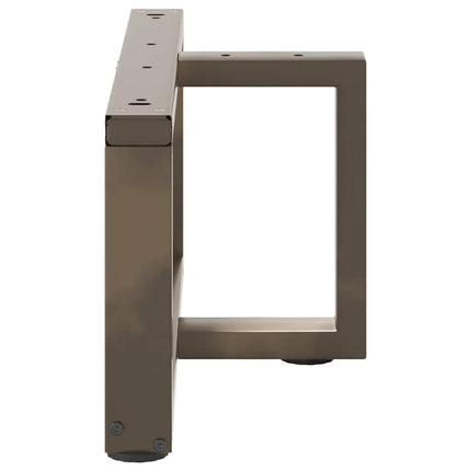 Soffbordsben T-formade 2 st svarta 60x25x(30-31) cm stål