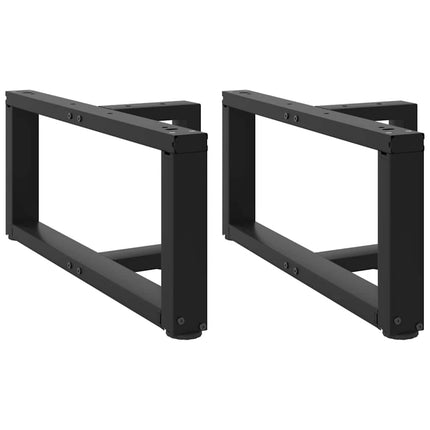 Soffbordsben T-formade 2 st svarta 70x25x(30-31) cm stål