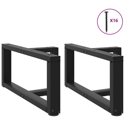 Soffbordsben T-formade 2 st svarta 70x25x(30-31) cm stål