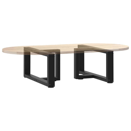 Soffbordsben T-formade 2 st svarta 70x25x(30-31) cm stål