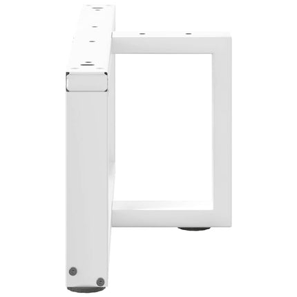 Soffbordsben T-formade 2 st vita 70x25x(30-31) cm stål