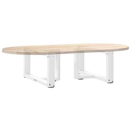 Soffbordsben T-formade 2 st vita 70x25x(30-31) cm stål