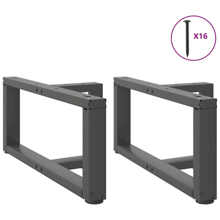 Soffbordsben T-formade 2 st antracit 70x25x(30-31) cm stål