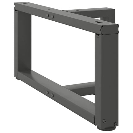 Soffbordsben T-formade 2 st antracit 70x25x(30-31) cm stål