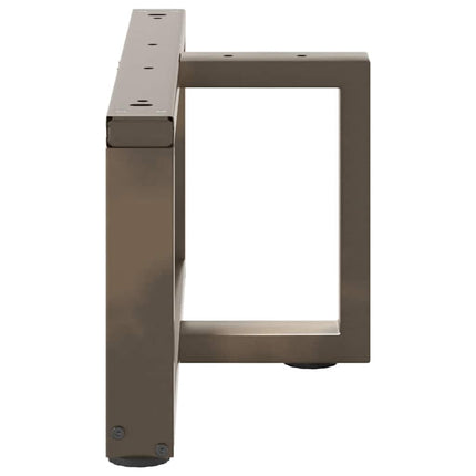 Soffbordsben T-formade 2 st svarta 70x25x(30-31) cm stål