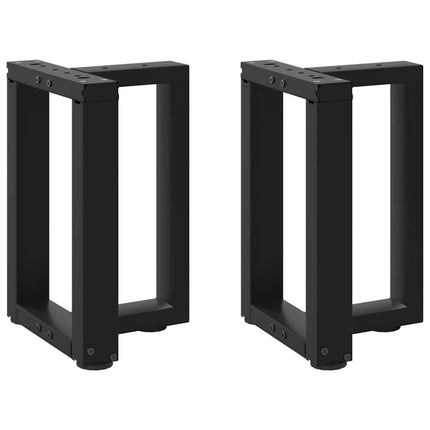 Soffbordsben T-formade 2 st svarta 28x25x(42-43) cm stål