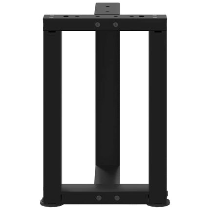 Soffbordsben T-formade 2 st svarta 28x25x(42-43) cm stål