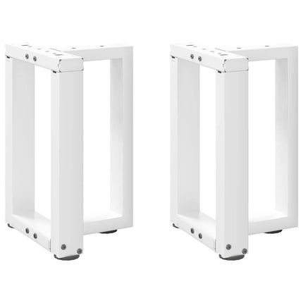 Soffbordsben T-formade 2 st vita 28x25x(42-43) cm stål