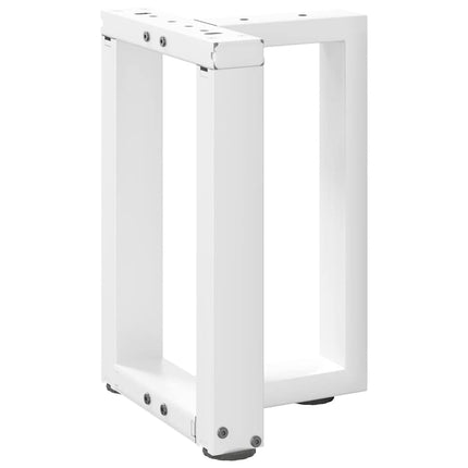 Soffbordsben T-formade 2 st vita 28x25x(42-43) cm stål