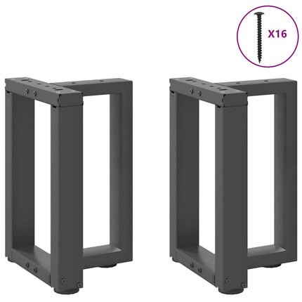 Soffbordsben T-formade 2 st antracit 28x25x(42-43) cm stål