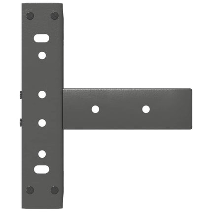 Soffbordsben T-formade 2 st antracit 28x25x(42-43) cm stål