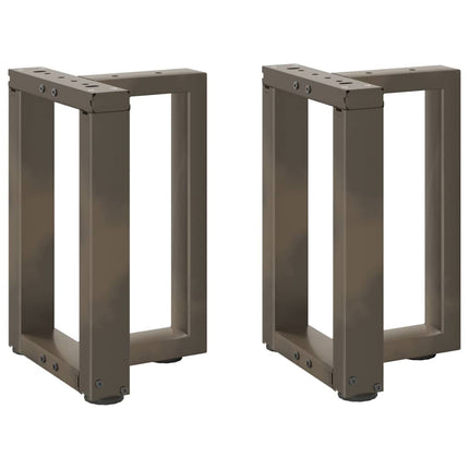Soffbordsben T-formade 2 st svarta 28x25x(42-43) cm stål