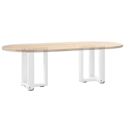 Soffbordsben T-formade 2 st vita 38x25x(42-43) cm stål