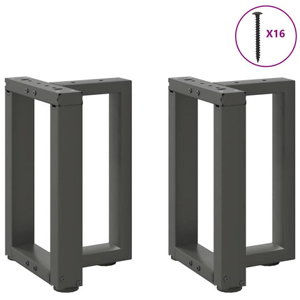 Soffbordsben T-formade 2 st antracit 38x25x(42-43) cm stål
