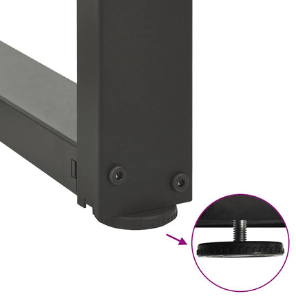 Soffbordsben T-formade 2 st antracit 38x25x(42-43) cm stål