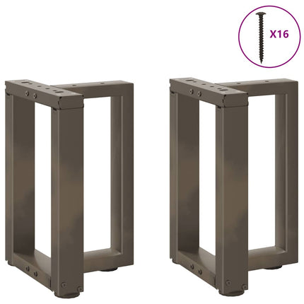 Soffbordsben T-formade 2 st svarta 38x25x(42-43) cm stål