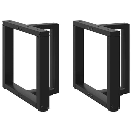 Soffbordsben T-formade 2 st svarta 50x25x(42-43) cm stål