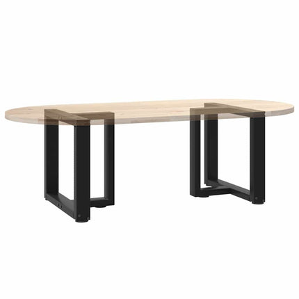 Soffbordsben T-formade 2 st svarta 50x25x(42-43) cm stål