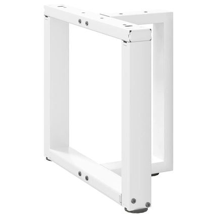 Soffbordsben T-formade 2 st vita 50x25x(42-43) cm stål