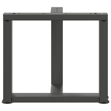 Soffbordsben T-formade 2 st antracit 50x25x(42-43) cm stål