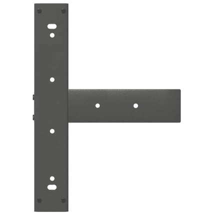 Soffbordsben T-formade 2 st antracit 50x25x(42-43) cm stål