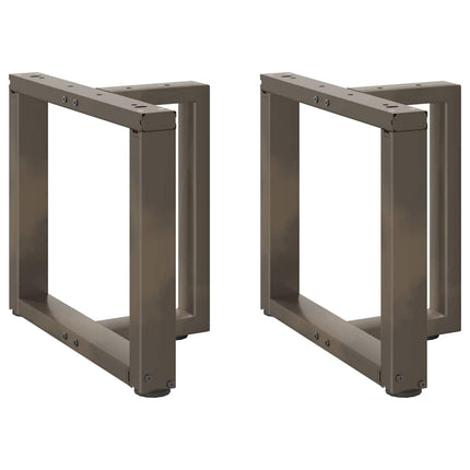 Soffbordsben T-formade 2 st svarta 50x25x(42-43) cm stål