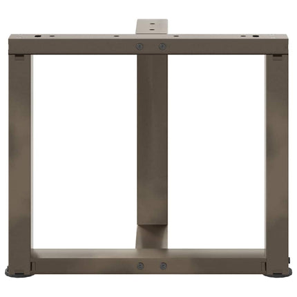 Soffbordsben T-formade 2 st svarta 50x25x(42-43) cm stål