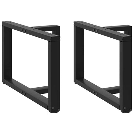 Soffbordsben T-formade 2 st svarta 60x25x(42-43) cm stål