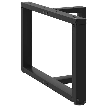 Soffbordsben T-formade 2 st svarta 60x25x(42-43) cm stål