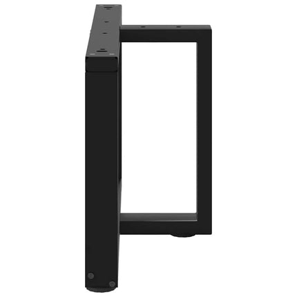 Soffbordsben T-formade 2 st svarta 60x25x(42-43) cm stål