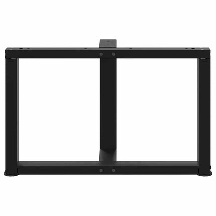 Soffbordsben T-formade 2 st svarta 60x25x(42-43) cm stål