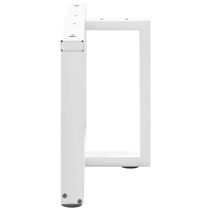 Soffbordsben T-formade 2 st vita 60x25x(42-43) cm stål
