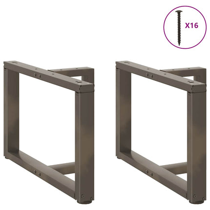 Soffbordsben T-formade 2 st svarta 60x25x(42-43) cm stål