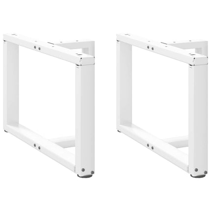 Soffbordsben T-formade 2 st vita 70x25x(42-43) cm stål