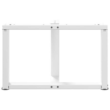 Soffbordsben T-formade 2 st vita 70x25x(42-43) cm stål