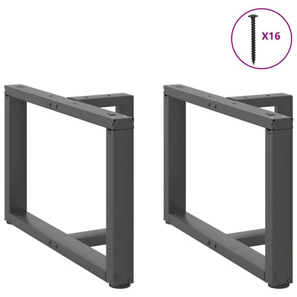 Soffbordsben T-formade 2 st antracit 70x25x(42-43) cm stål