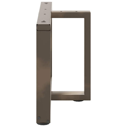 Soffbordsben T-formade 2 st svarta 70x25x(42-43) cm stål