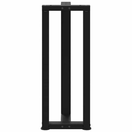 Konsolbordsben T-formade 2 st svarta 25x28x(72-73) cm stål