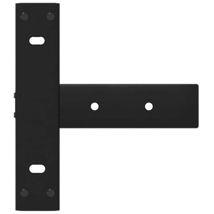 Konsolbordsben T-formade 2 st svarta 25x28x(72-73) cm stål