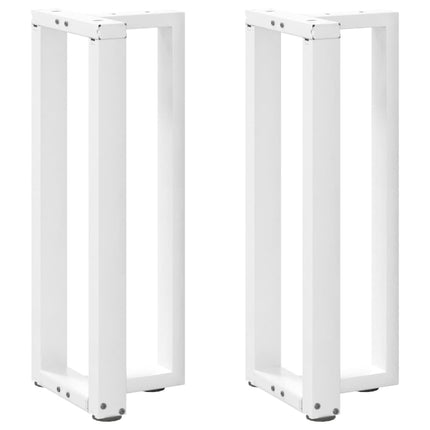 Konsolbordsben T-formade 2 st vita 25x28x(72-73) cm stål