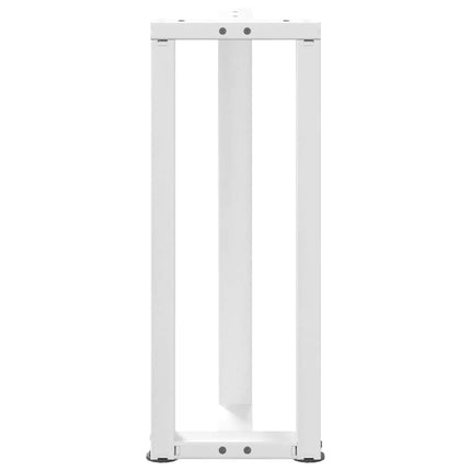 Konsolbordsben T-formade 2 st vita 25x28x(72-73) cm stål