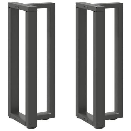 Konsolbordsben T-formade 2 st antracit 25x28x(72-73) cm stål