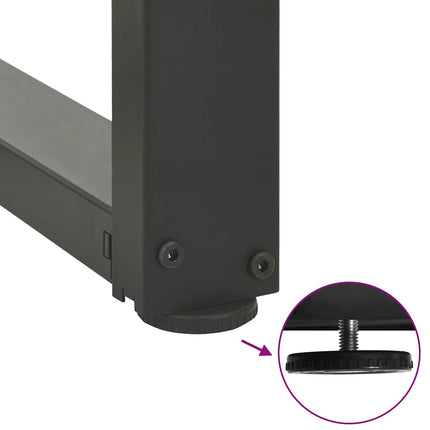 Konsolbordsben T-formade 2 st antracit 25x28x(72-73) cm stål