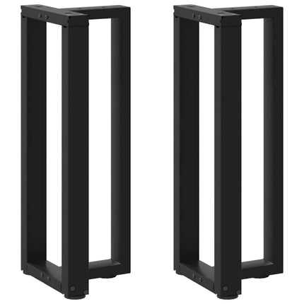 Konsolbordsben T-formade 2 st svarta 38x25x(72-73) cm stål
