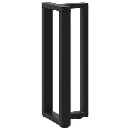 Konsolbordsben T-formade 2 st svarta 38x25x(72-73) cm stål